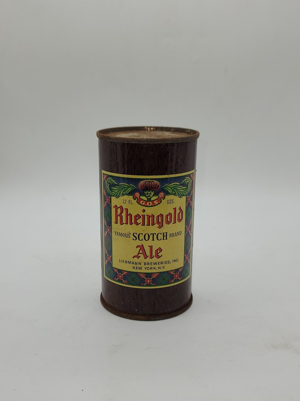 VINTAGE RHEINGOLD SCOTCH ALE FLAT TOP BEER CAN LIEBMAN BRG